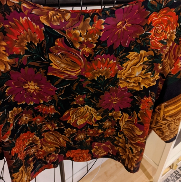 Oversized vintage 90s vibes boho crop floral - Picture 2 of 3